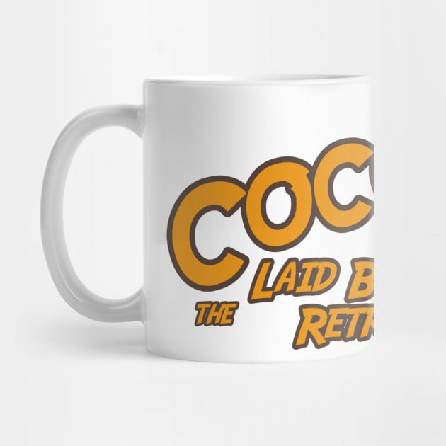 Cocoa the Laid Back Retro Cat - Text Design by PapaPete